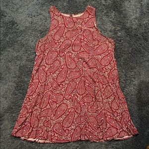 Old Navy Red Paisley Dress